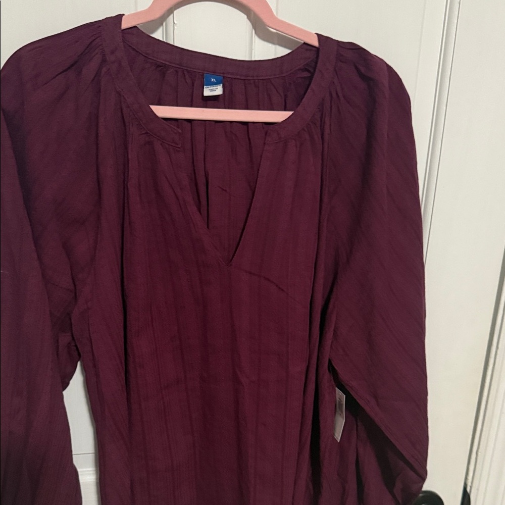 Old Navy Deep Maroon Blouse - Picture 2 of 2